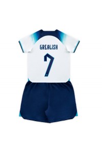 England Jack Grealish #7 Babyklær Hjemme Fotballdrakt til barn VM 2022 Korte ermer (+ Korte bukser)